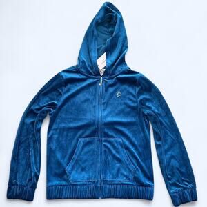 Juicy couture blue velour hoodie